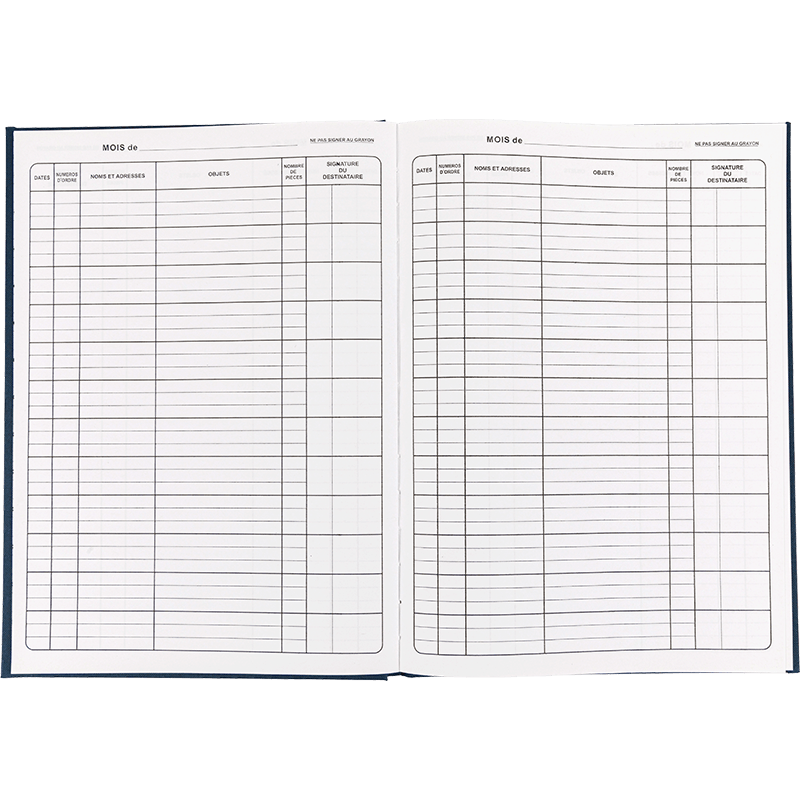 LIVRE DE TRANSMISSION Register
