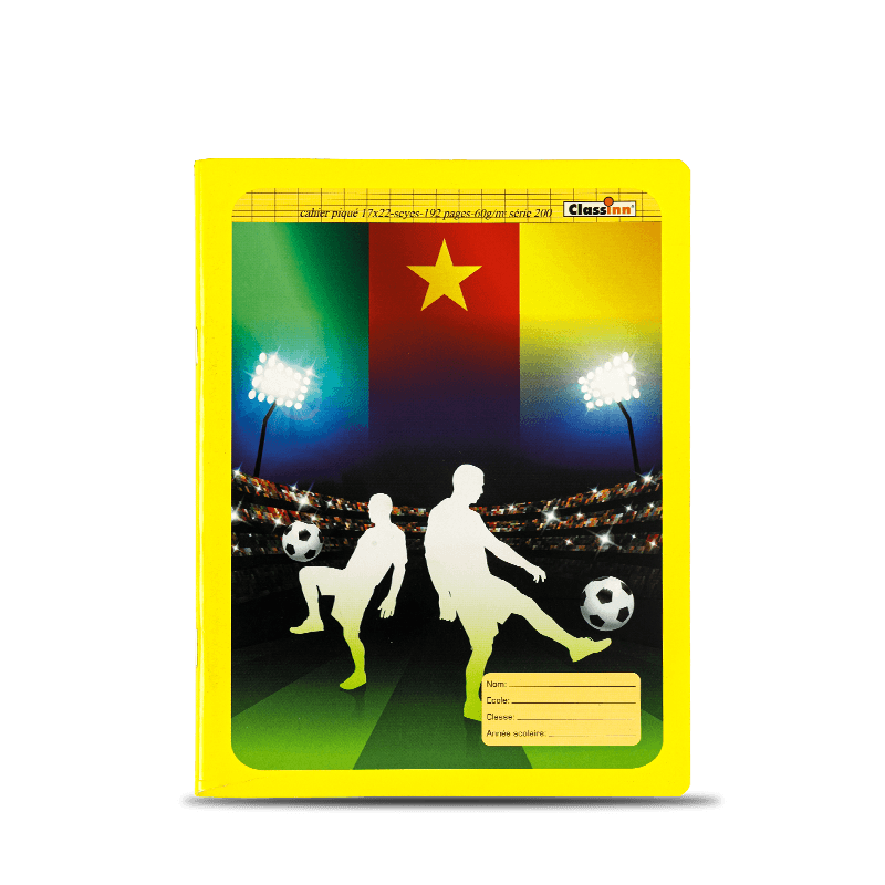 Buku Latihan Kuning dengan Corak Bola Sepak